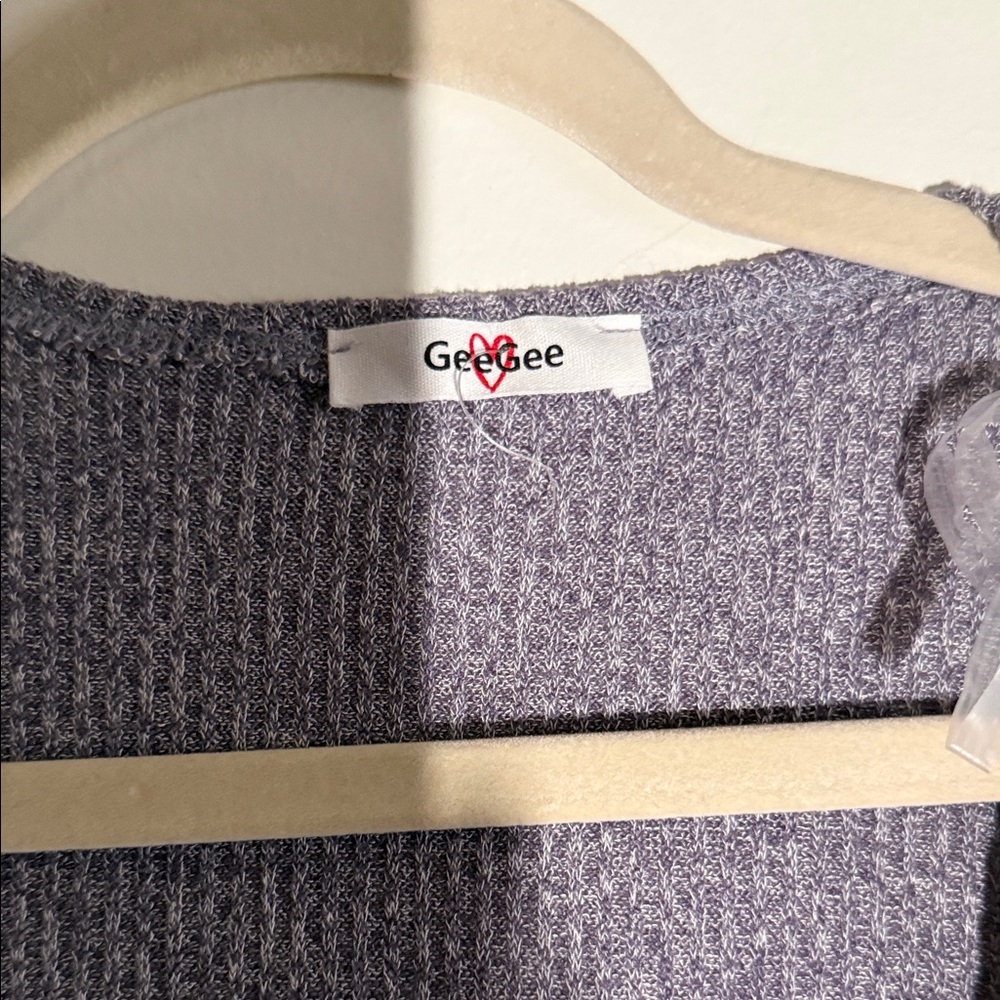 Gray Open-Front Cardigan - Picture 2 of 6